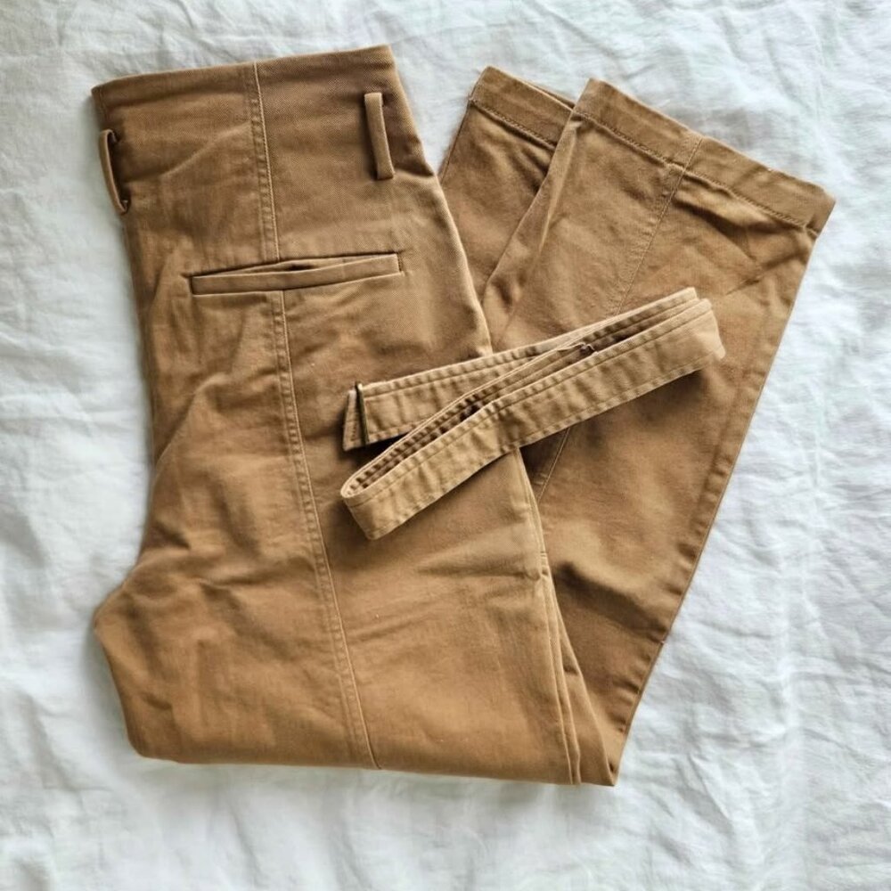 Banana Republic Tan High-rise tapered cropped pants
